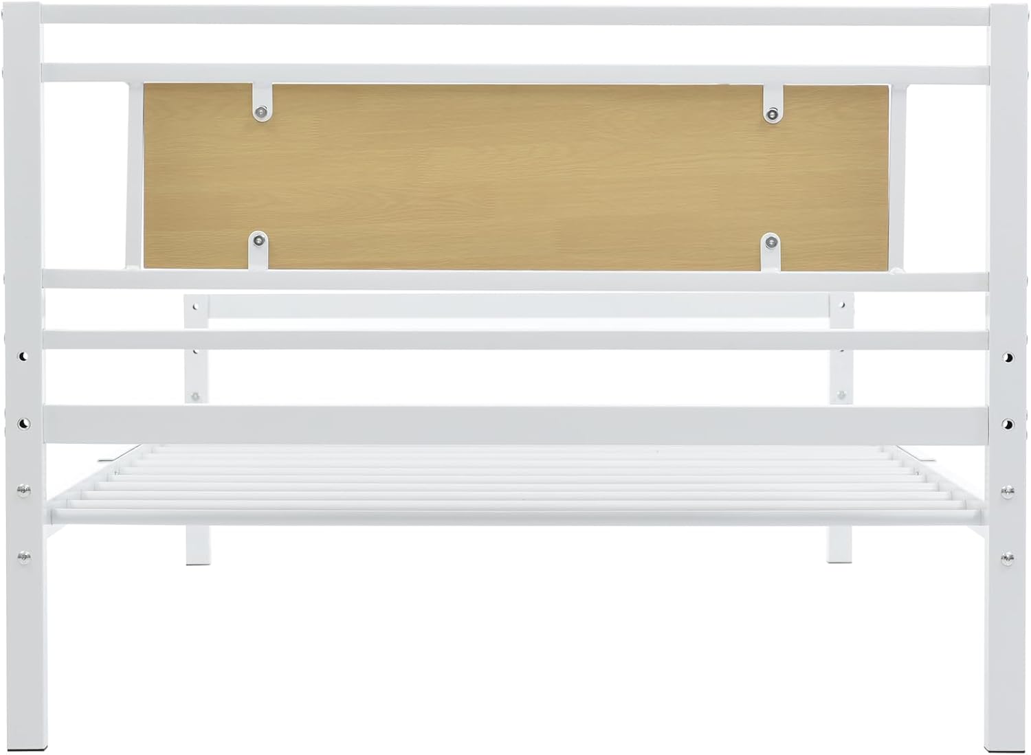 ホワイト パイプベッド シングル ベッド 宮 三段階高さ調整可 スチール